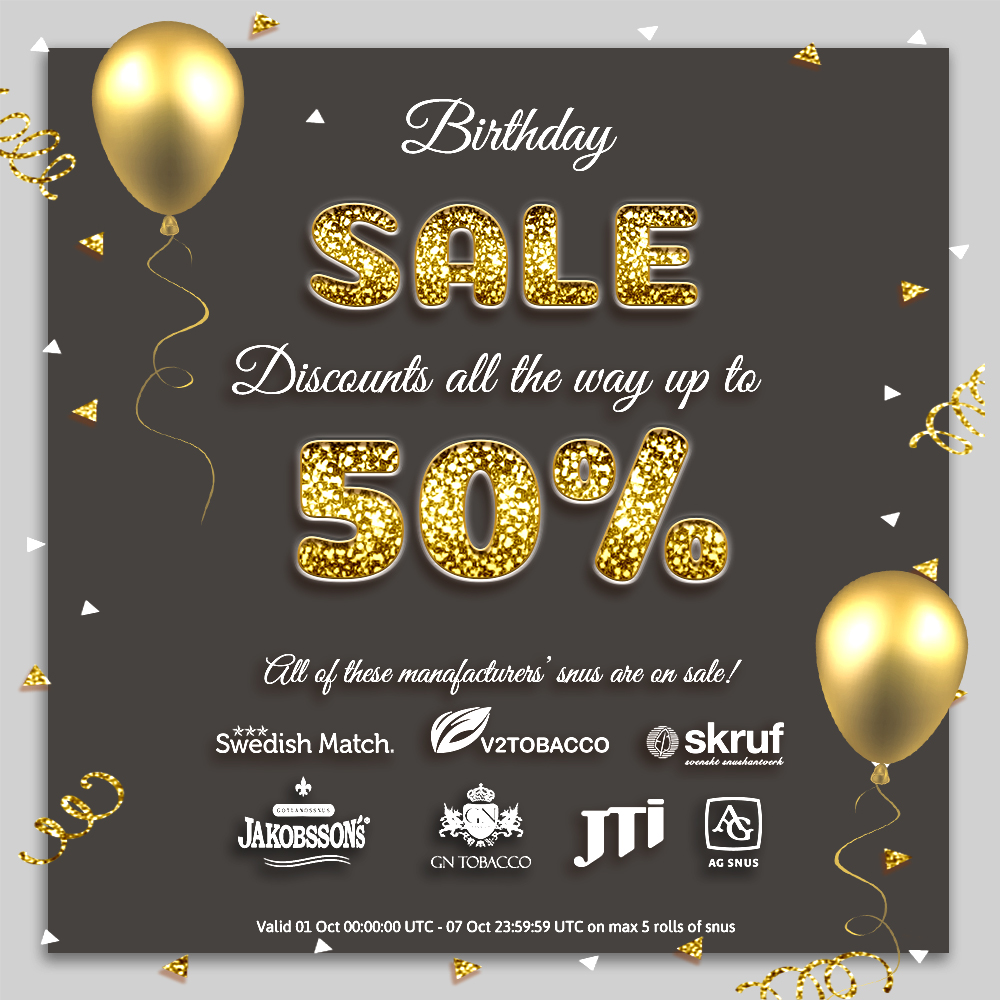 14 Years BuySnus - BIRTHDAY SALE!