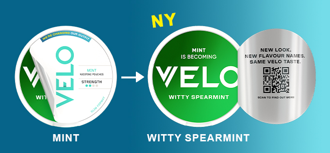 Velo Mint Slim -> Velo Witty Spearmint Slim