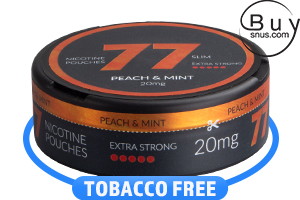 77 Peach & Mint Extra Strong Slim Nicotine Pouches