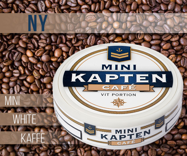 Nytt snus hos buysnus.com - Kapten Mini Vit Café