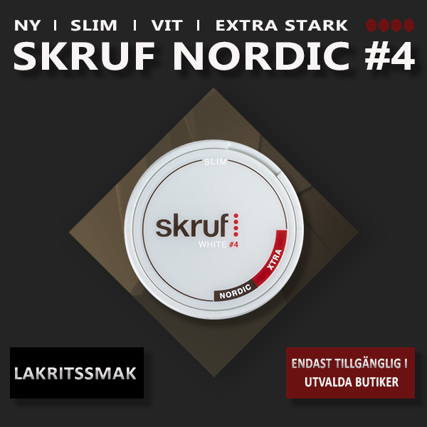 Skruf Slim Nordic White Xtra Strong Portion