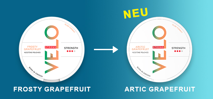 Velo Frosty Grapefruit -> Velo Arctic Grapefruit