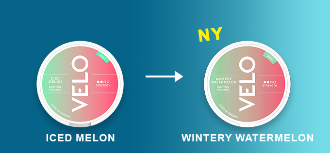 Velo Iced Melon Mini -> Velo Wintery Watermelon Mini