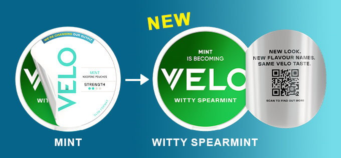 Velo Mint Mint Slim -> Velo Witty Spearmint Slim