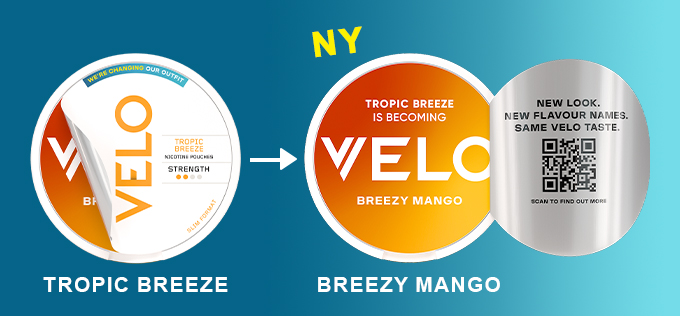 Velo Tropic Breeze Slim -> Velo Breeze Mango Slim