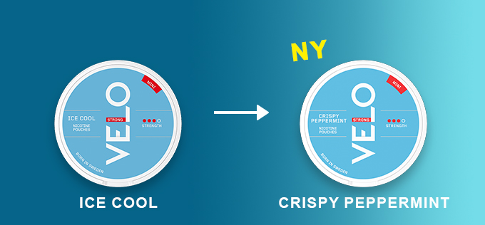 Velo Ice Cool Mini -> Velo Crispy Peppermint Mini
