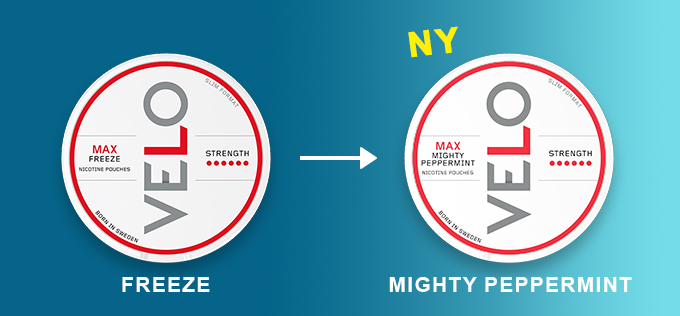 Velo Freeze Max -> Velo Mighty Peppermint 17 mg