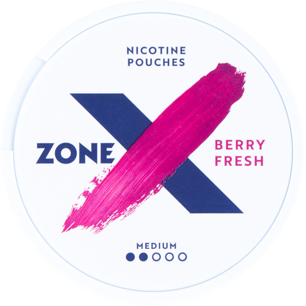 Zone X Berry Fresh Medium Slim - nicotine pouches